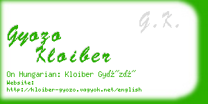 gyozo kloiber business card